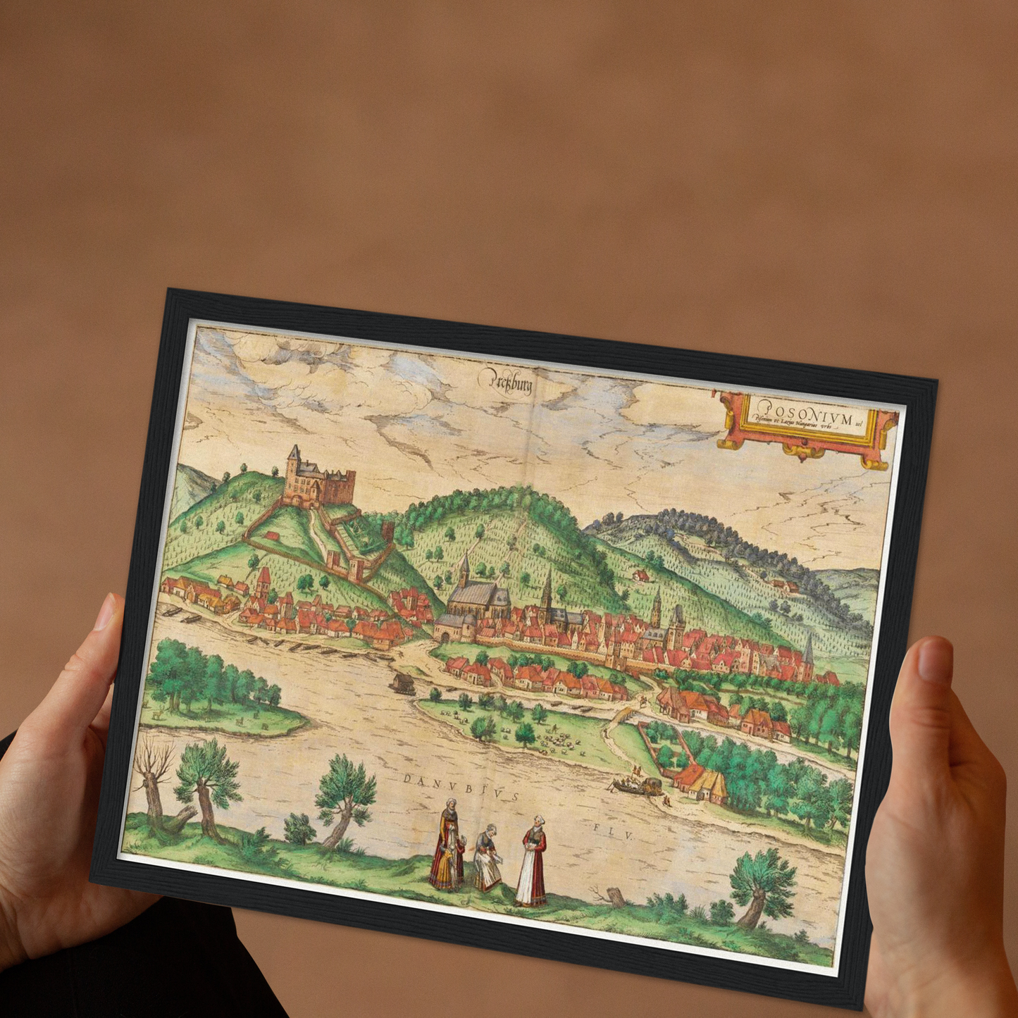 Historische Stadtansicht Bratislava um 1592