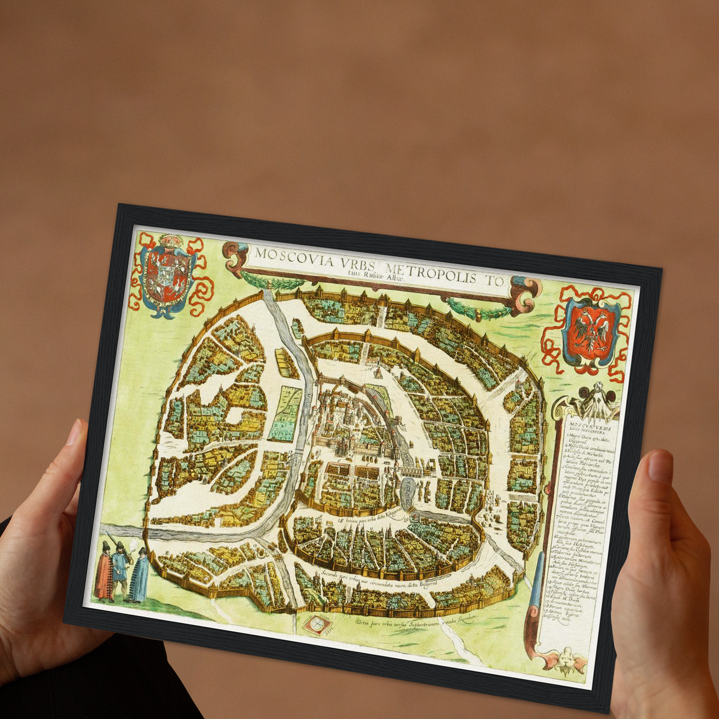 Historischer Stadtplan Moskau um 1612