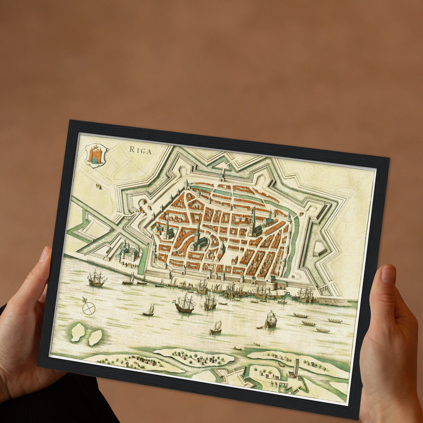 Historischer Stadtplan Riga um 1612