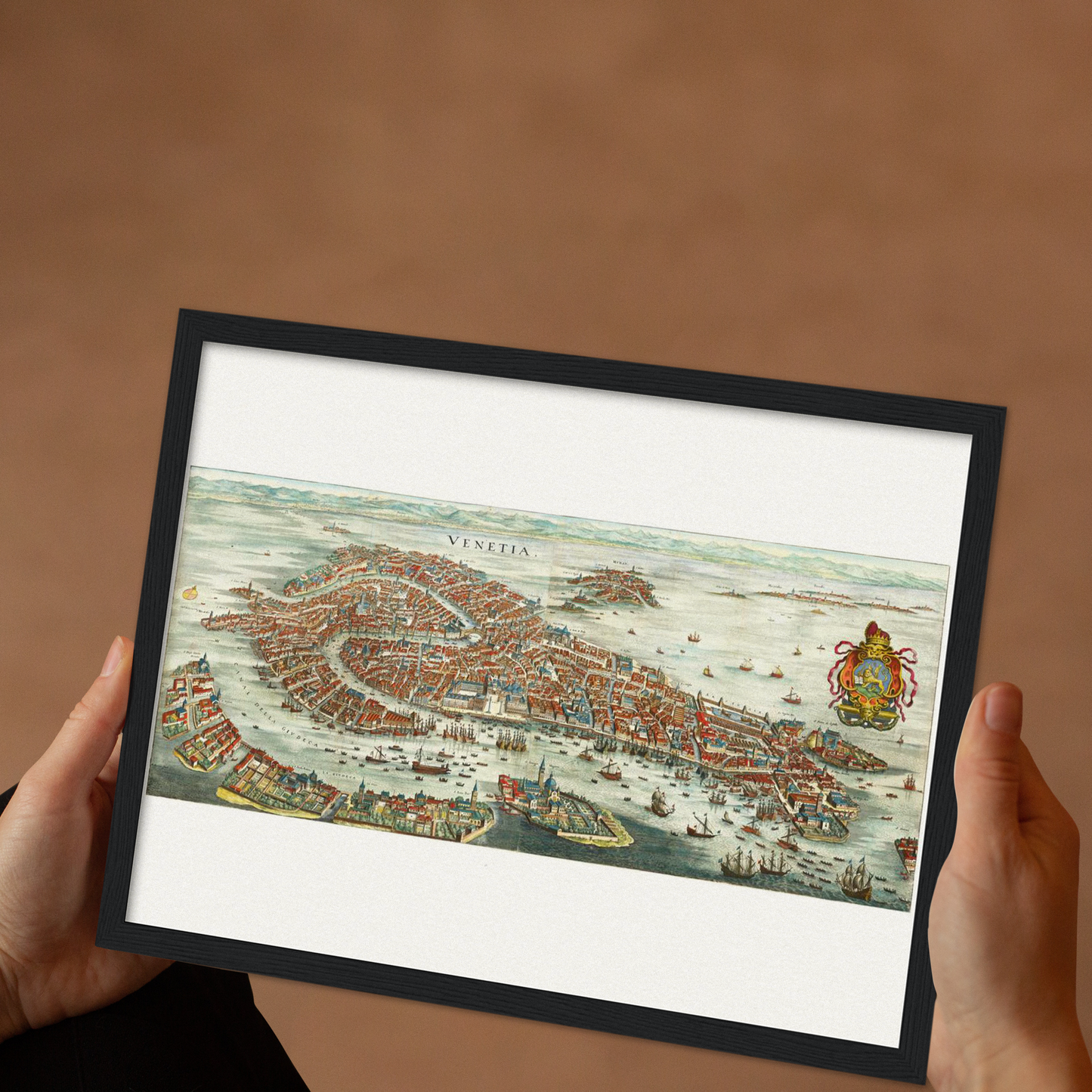 Historische Stadtansicht Venedig um 1636