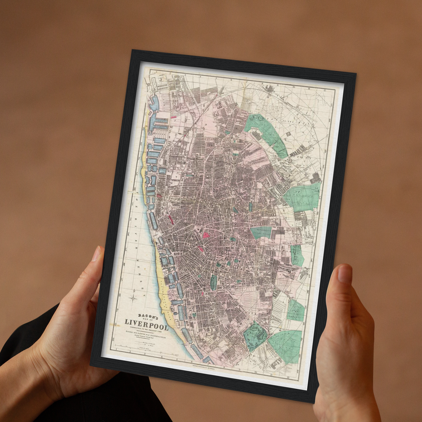 Historischer Stadtplan Liverpool um 1890