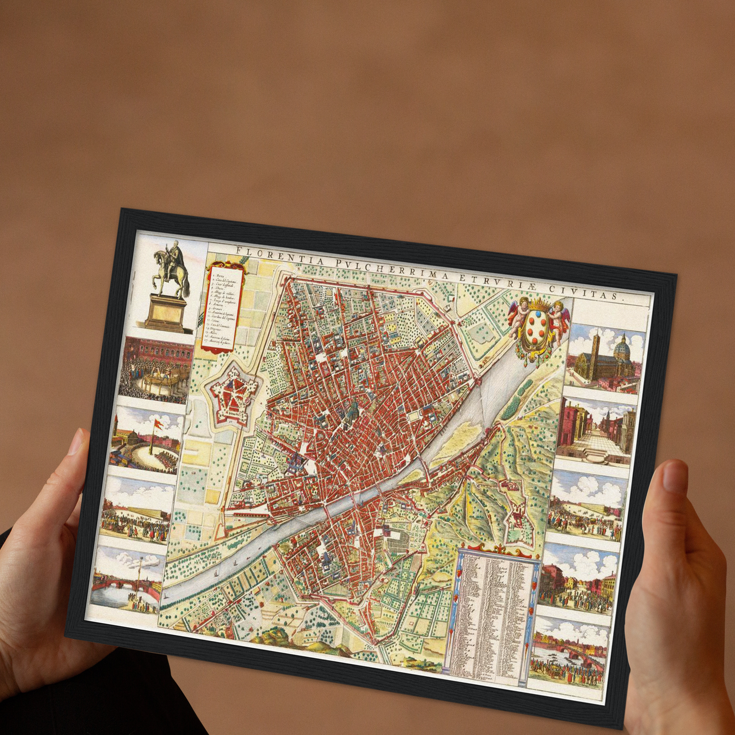 Historischer Stadtplan Florenz um 1660