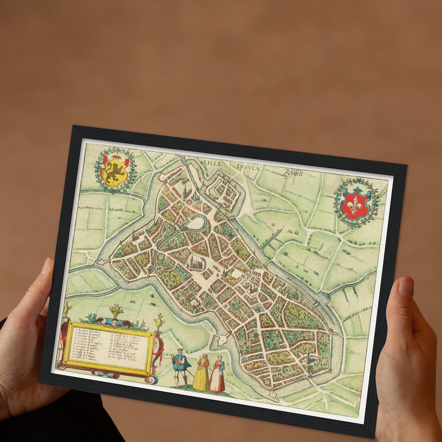Historischer Stadtplan Lille um 1580