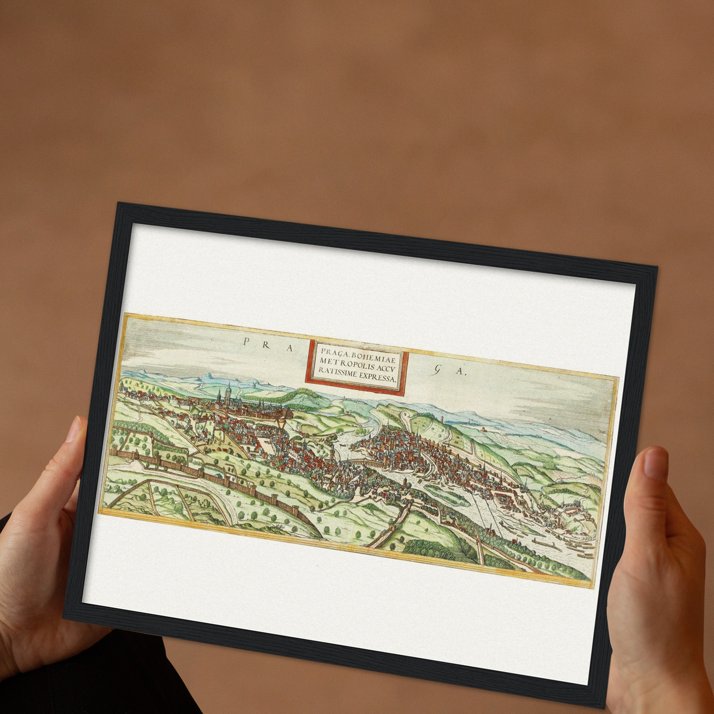 Historische Stadtansicht Prag um 1580