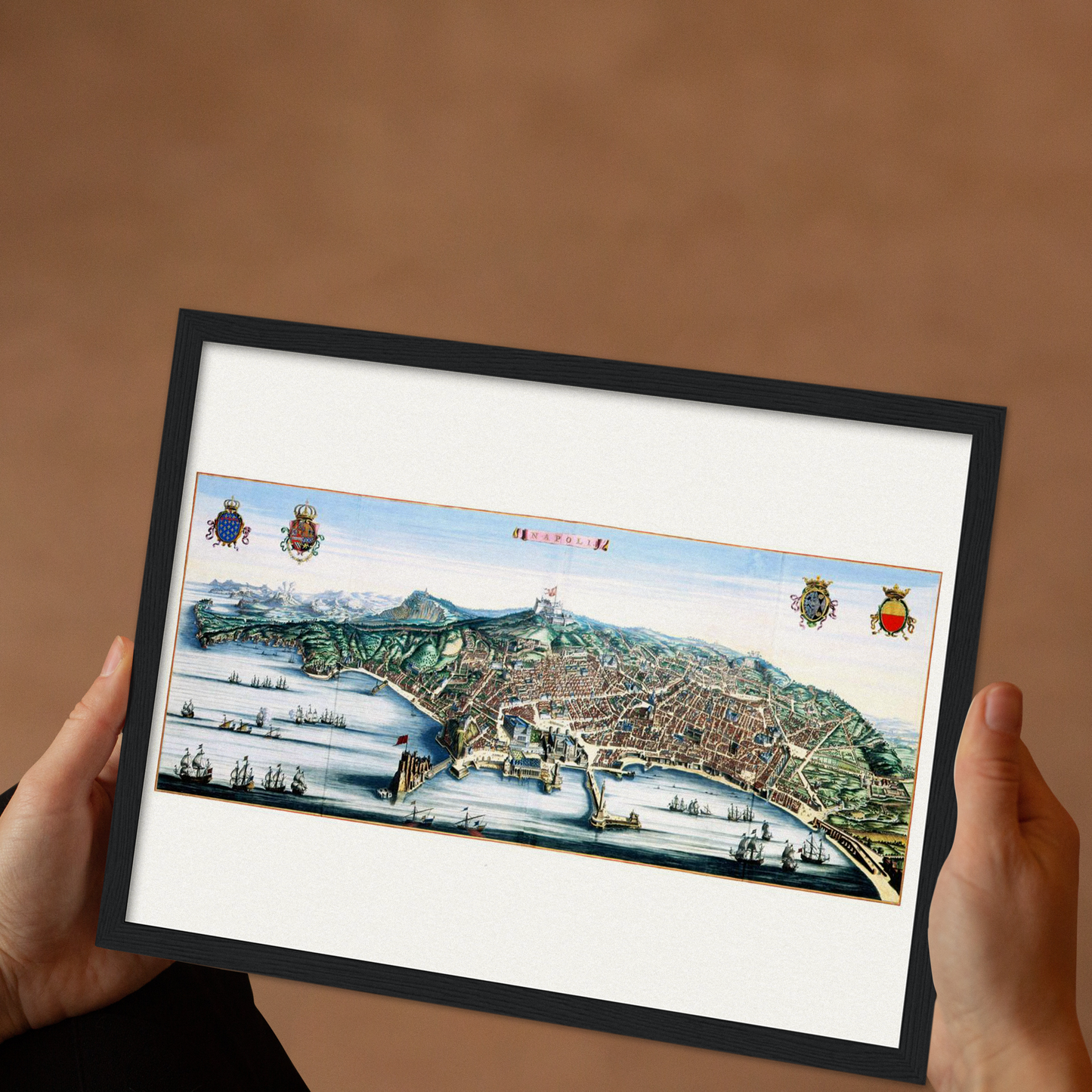 Historische Stadtansicht Neapel um 1690