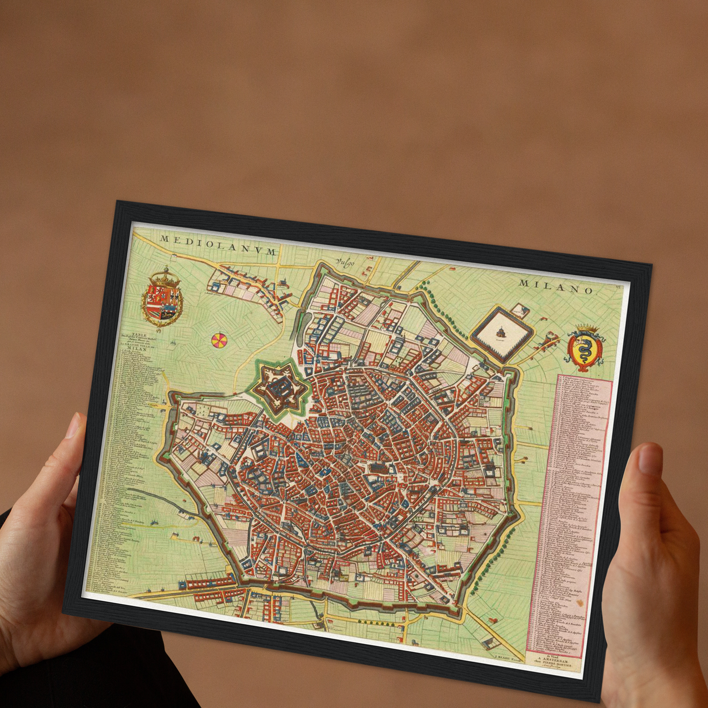 Historischer Stadtplan Mailand um 1700