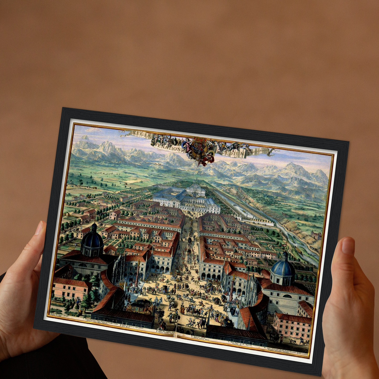 Historische Stadtansicht Turin um 1682