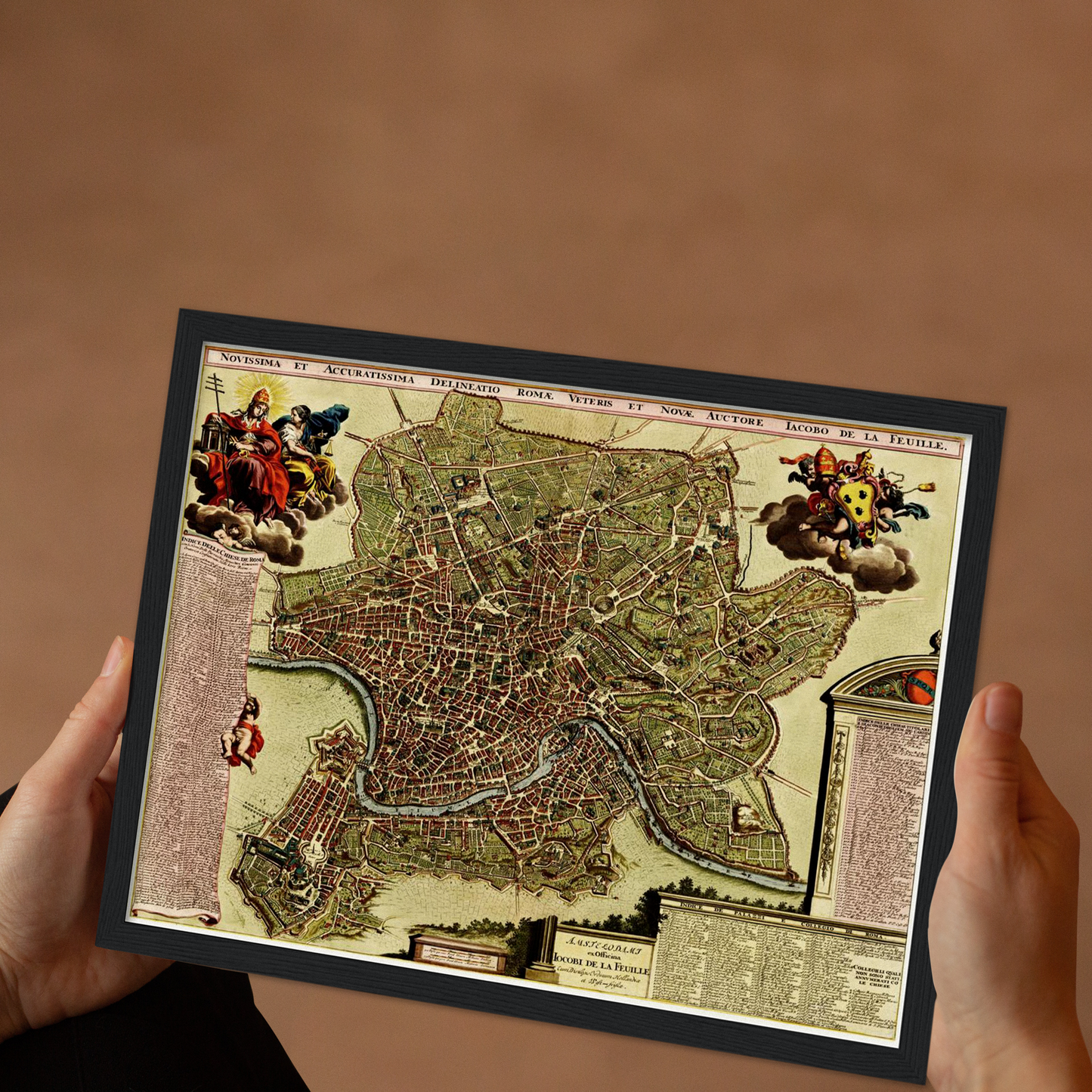 Historischer Stadtplan Rom um 1700