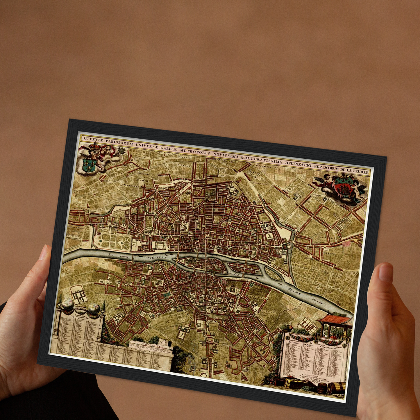 Historischer Stadtplan Paris um 1700