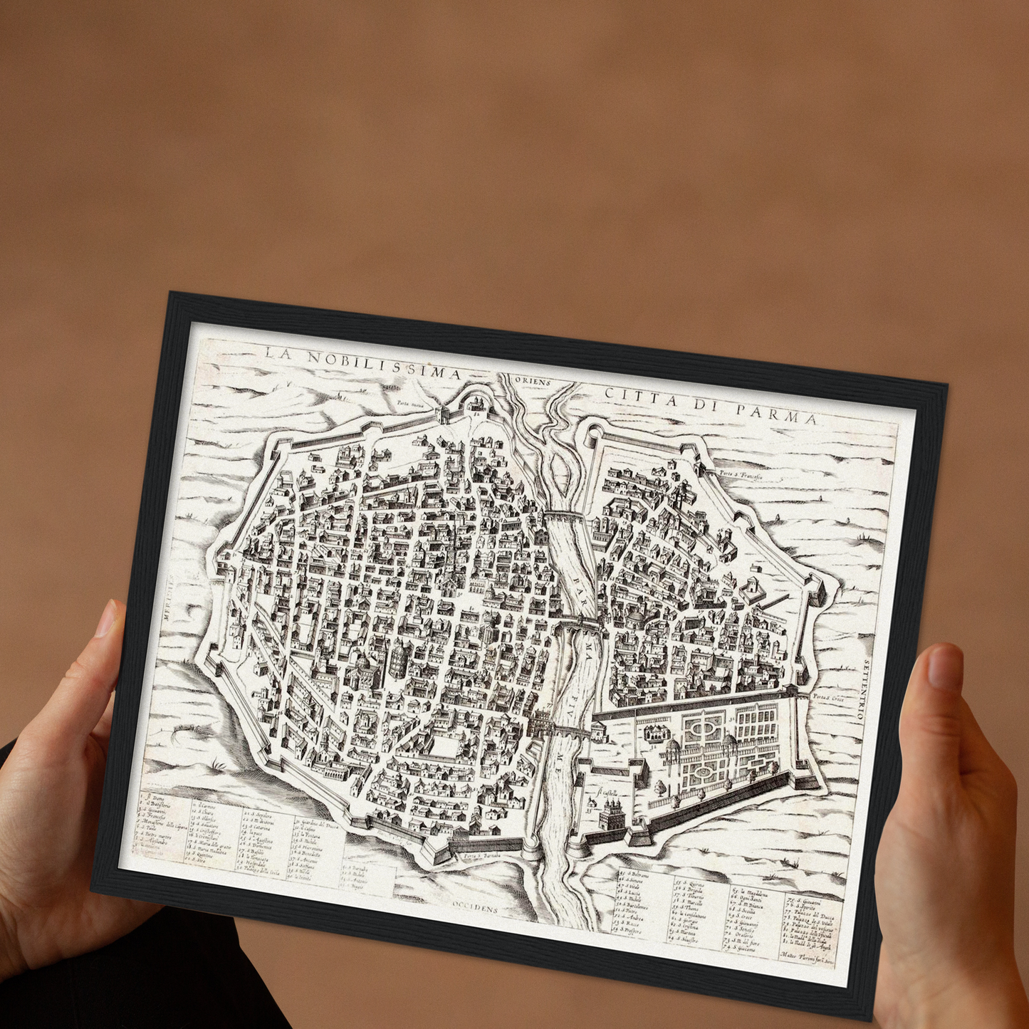 Historischer Stadtplan Parma um 1567