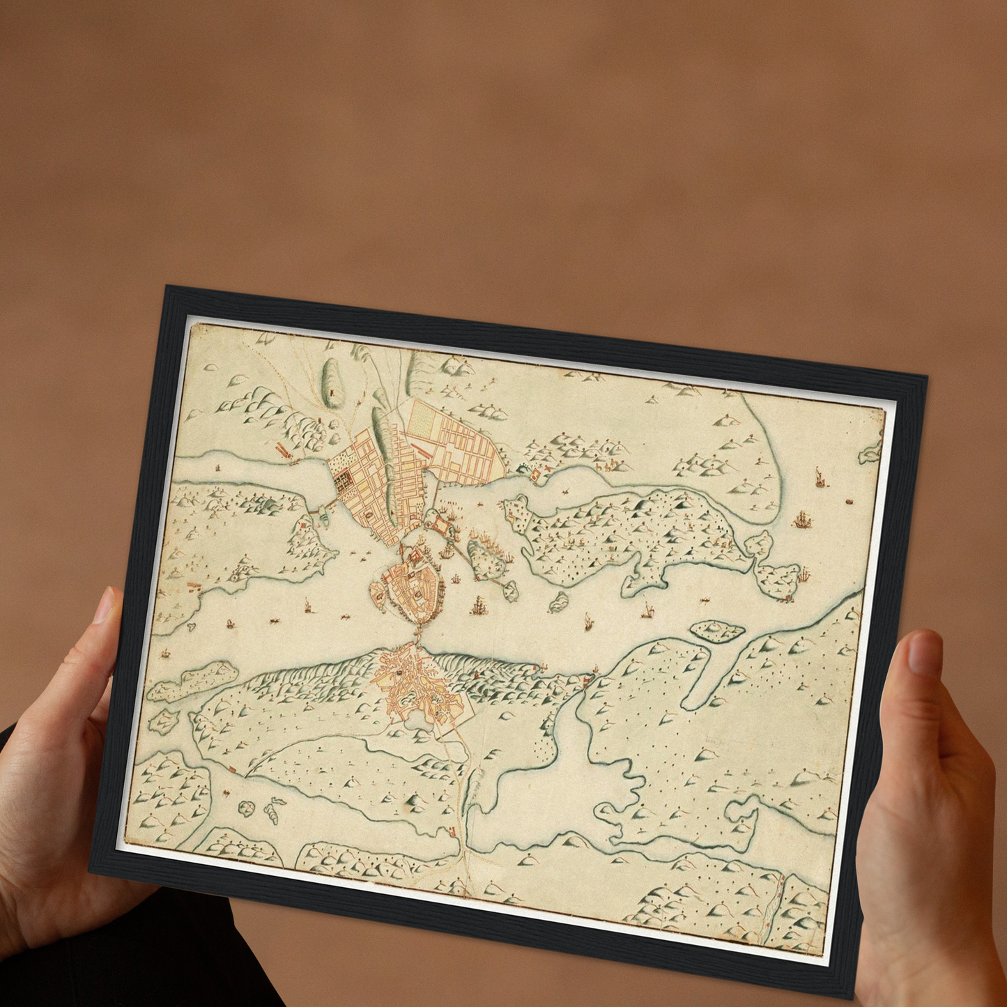 Historischer Stadtplan Stockholm um 1642