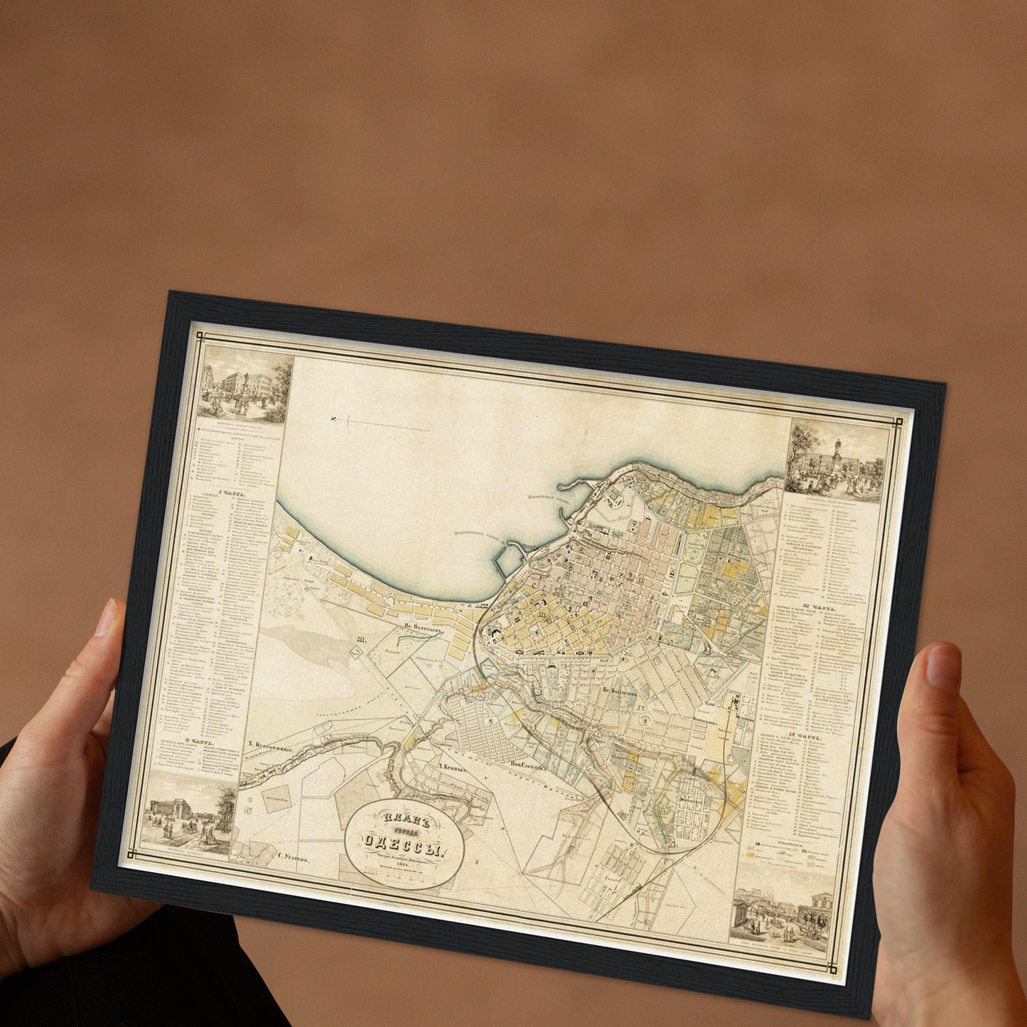 Historischer Stadtplan Odessa um 1864