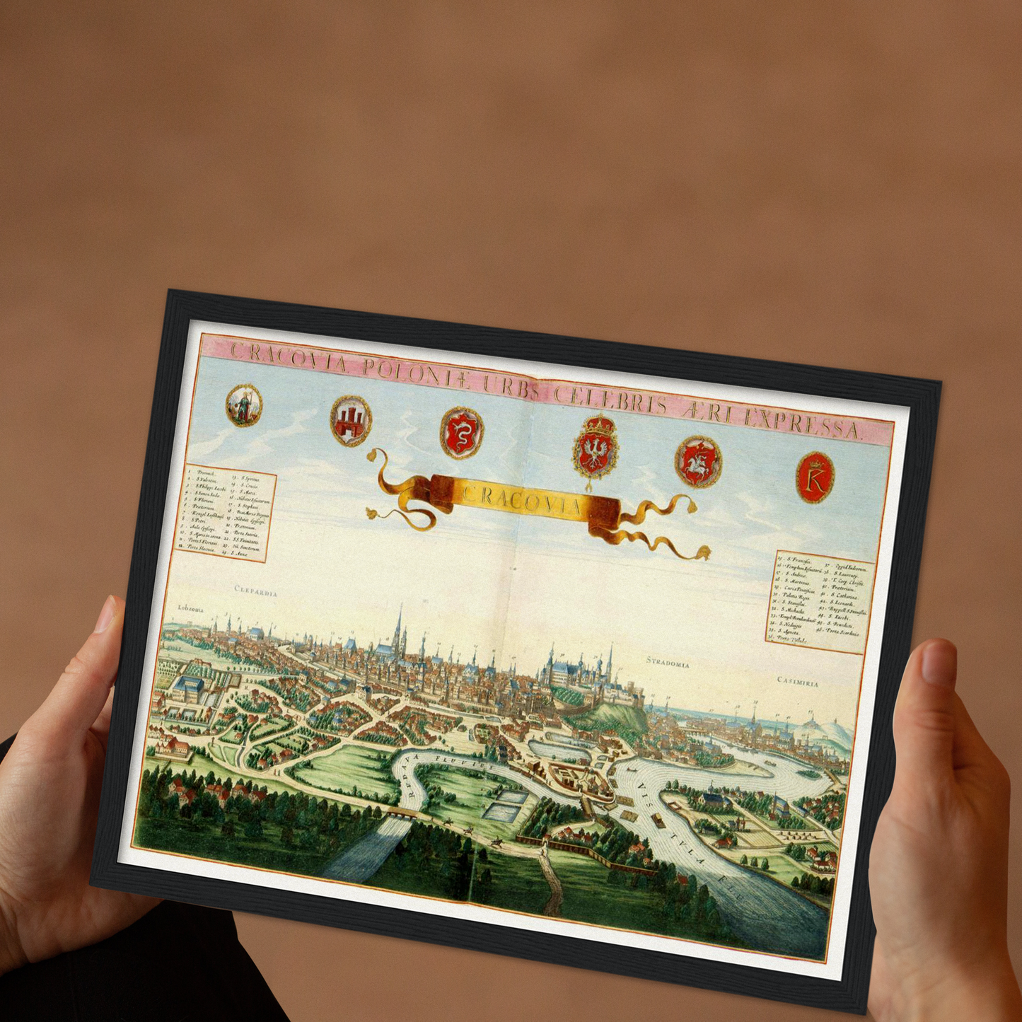 Historischer Stadtansicht Krakau um 1690