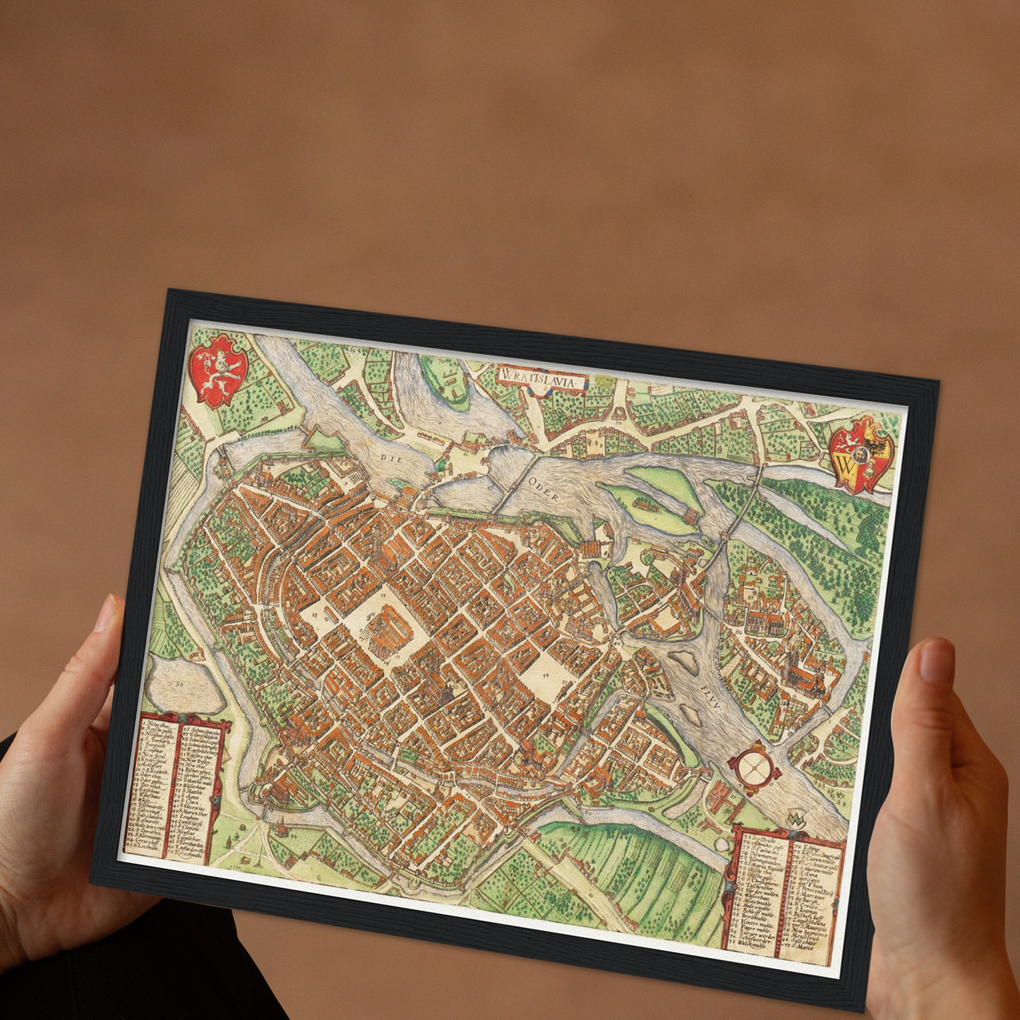Historischer Stadtplan Breslau um 1592