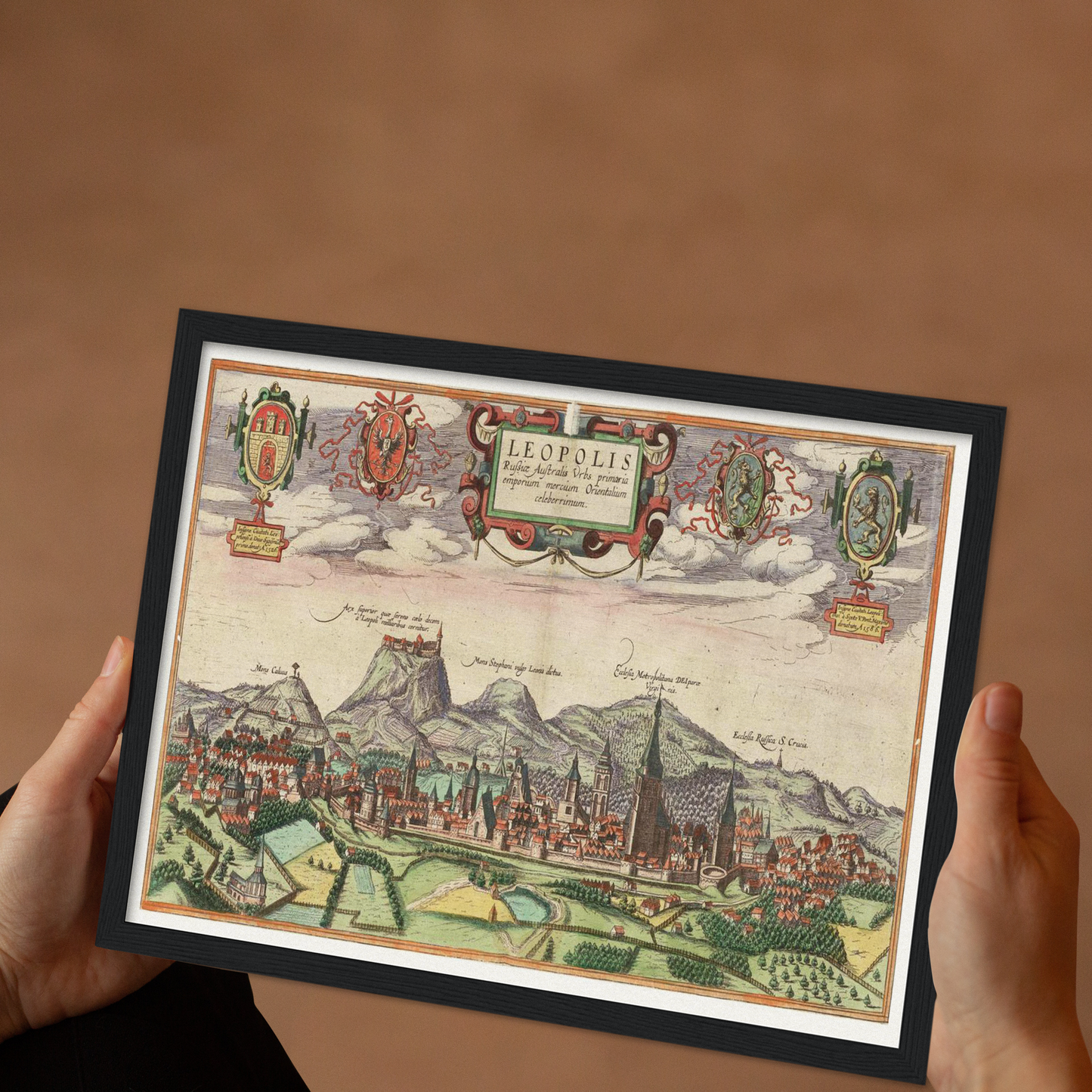 Historische Stadtansicht Lemberg um 1609
