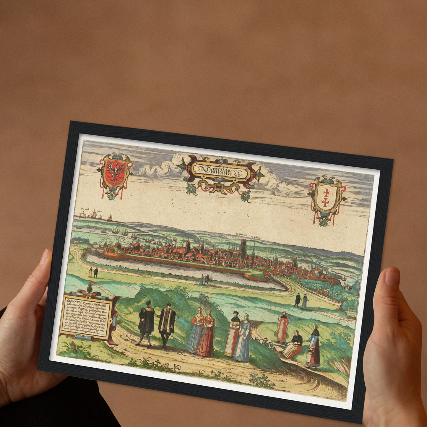 Historische Stadtansicht Danzig um 1609