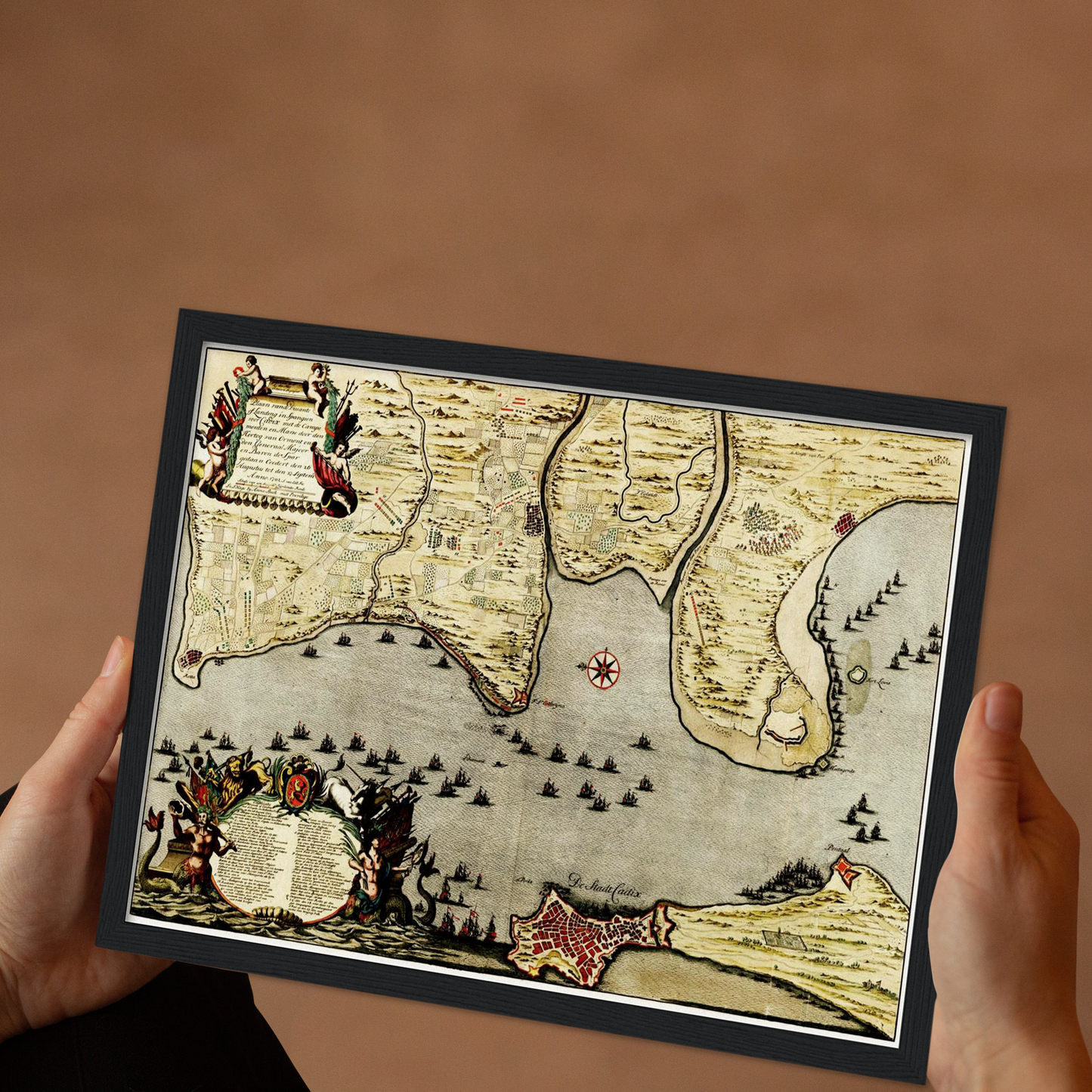 Historischer Stadtplan Cadiz um 1700