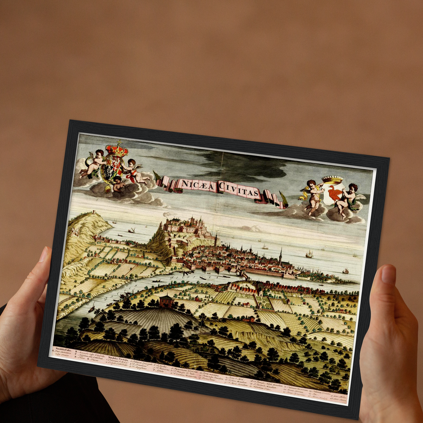 Historischer Stadtansicht Nizza um 1700