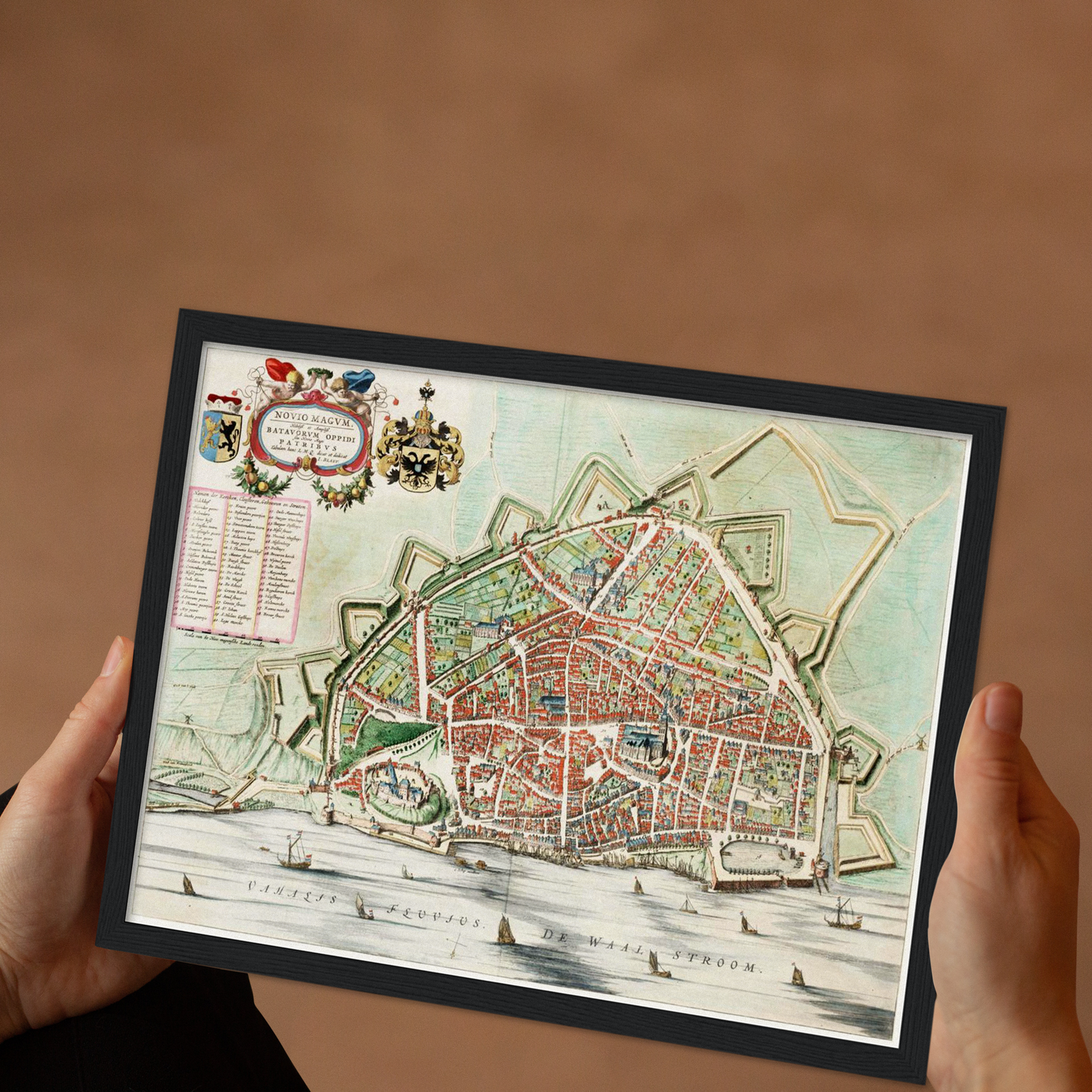 Historischer Stadtplan Nijmegen um 1649