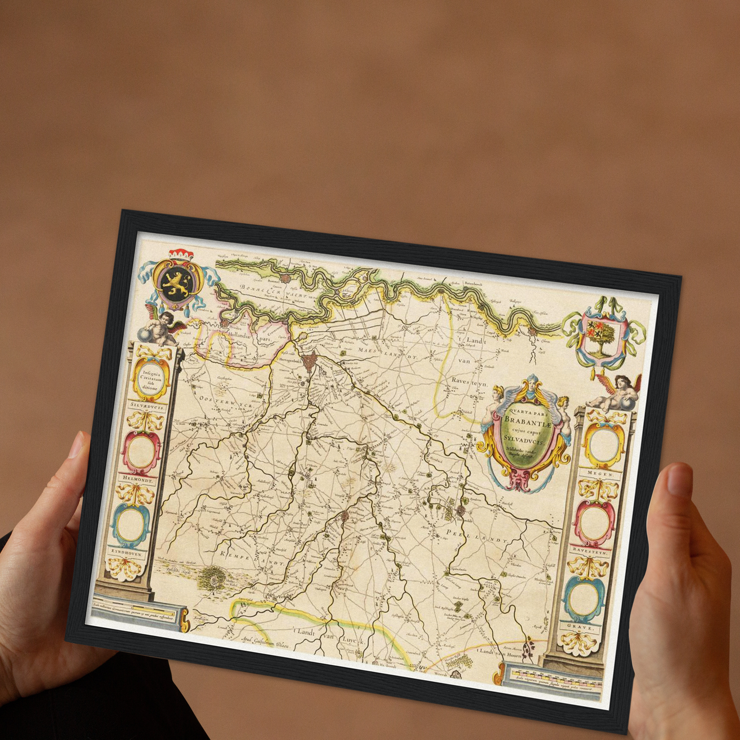 Historische Landkarte Brabant um 1635