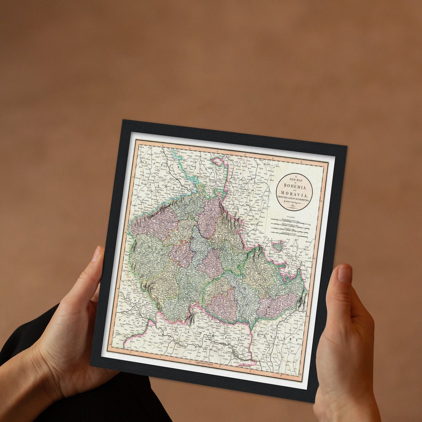Historische Landkarte Tschechien um 1800