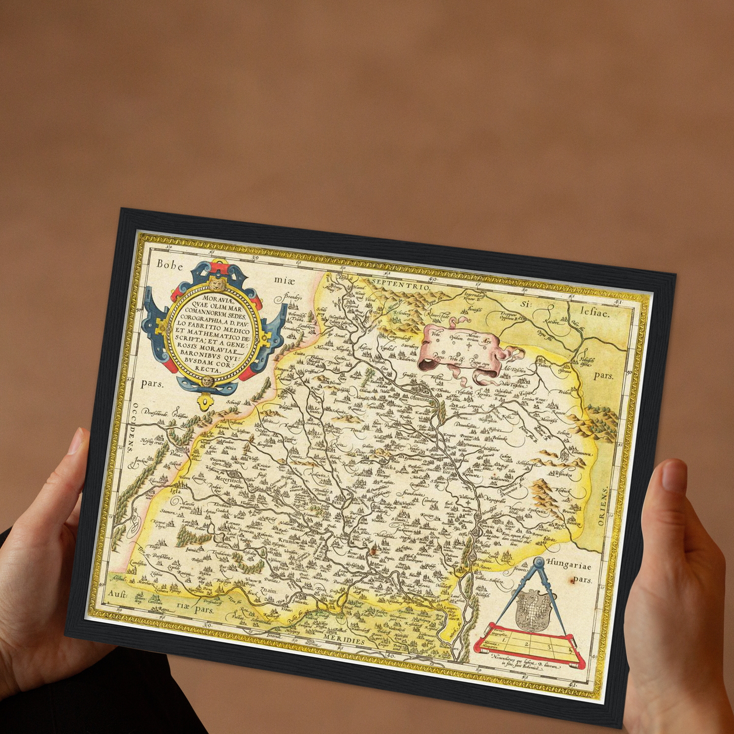 Historische Landkarte Mähren um 1609