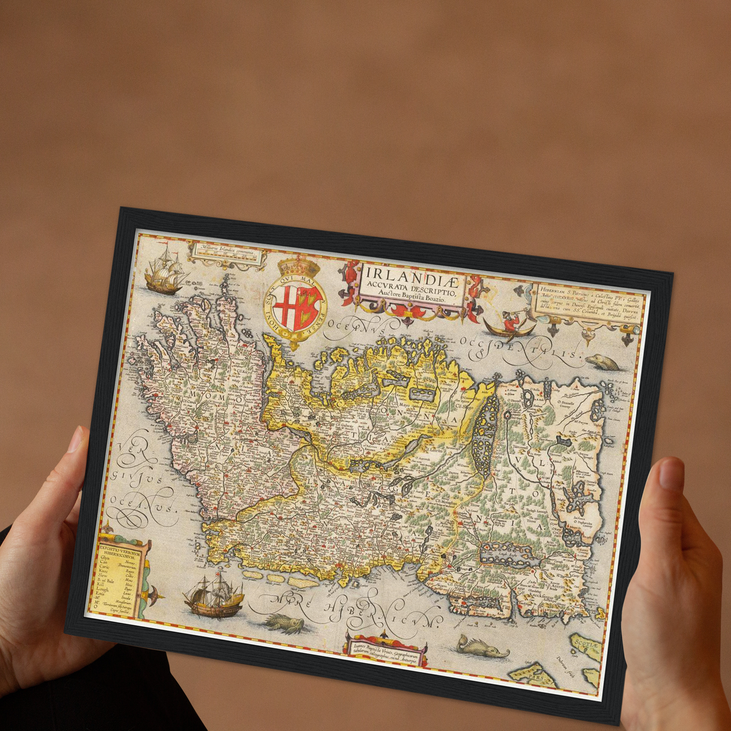 Historische Landkarte Irland um 1609