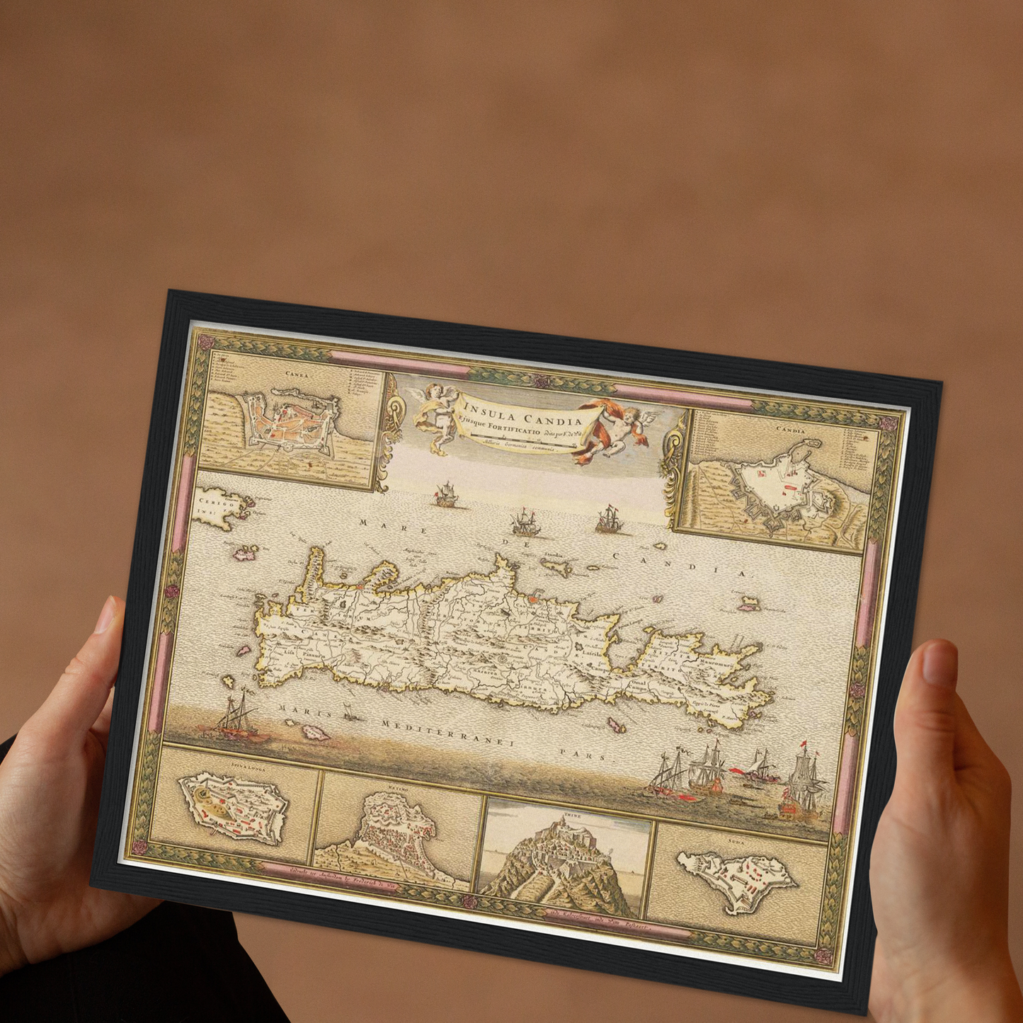 Historische Landkarte Kreta um 1698