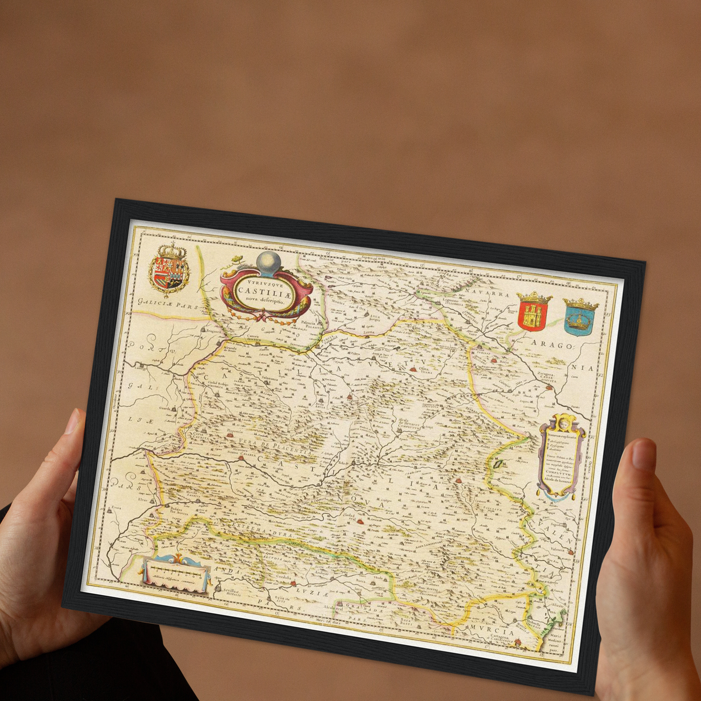 Historische Landkarte Kastilien und León um 1635