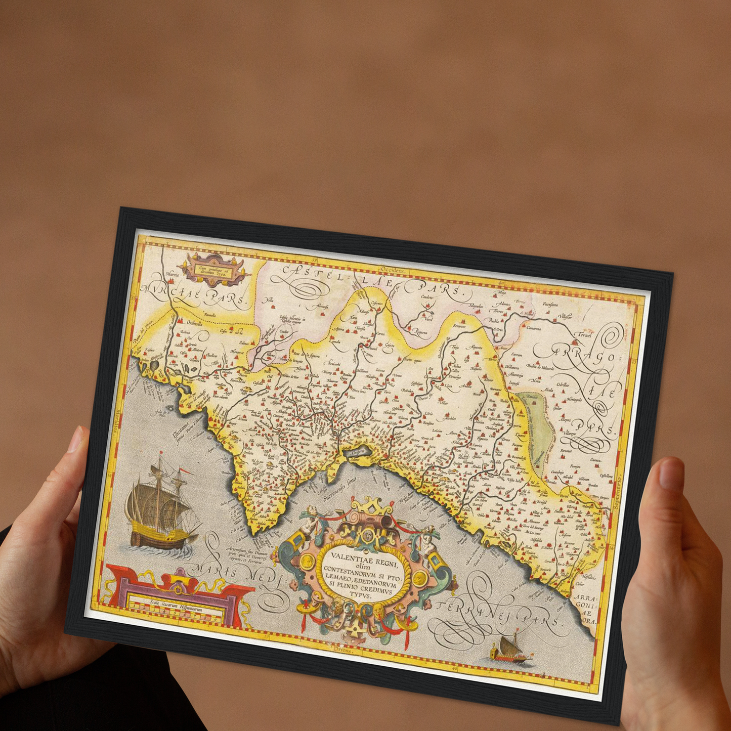 Historische Landkarte Valencia um 1609
