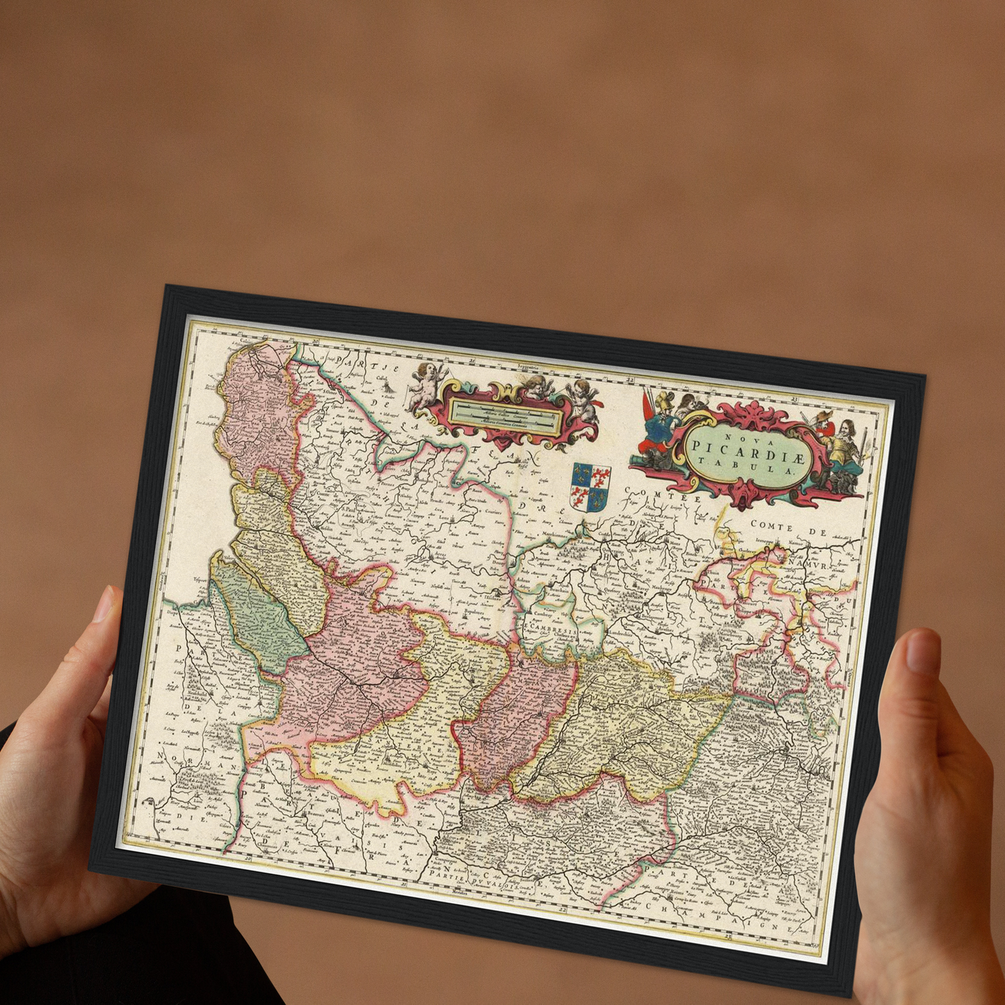 Historische Landkarte Picardie um 1650