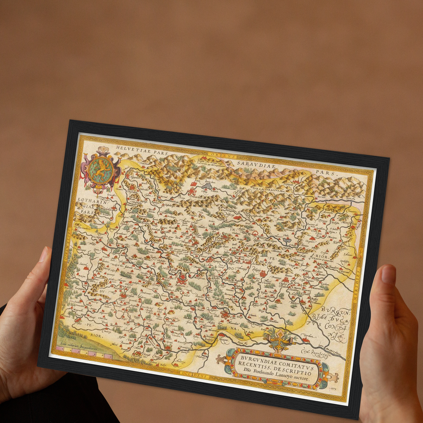 Historische Landkarte Burgund um 1609