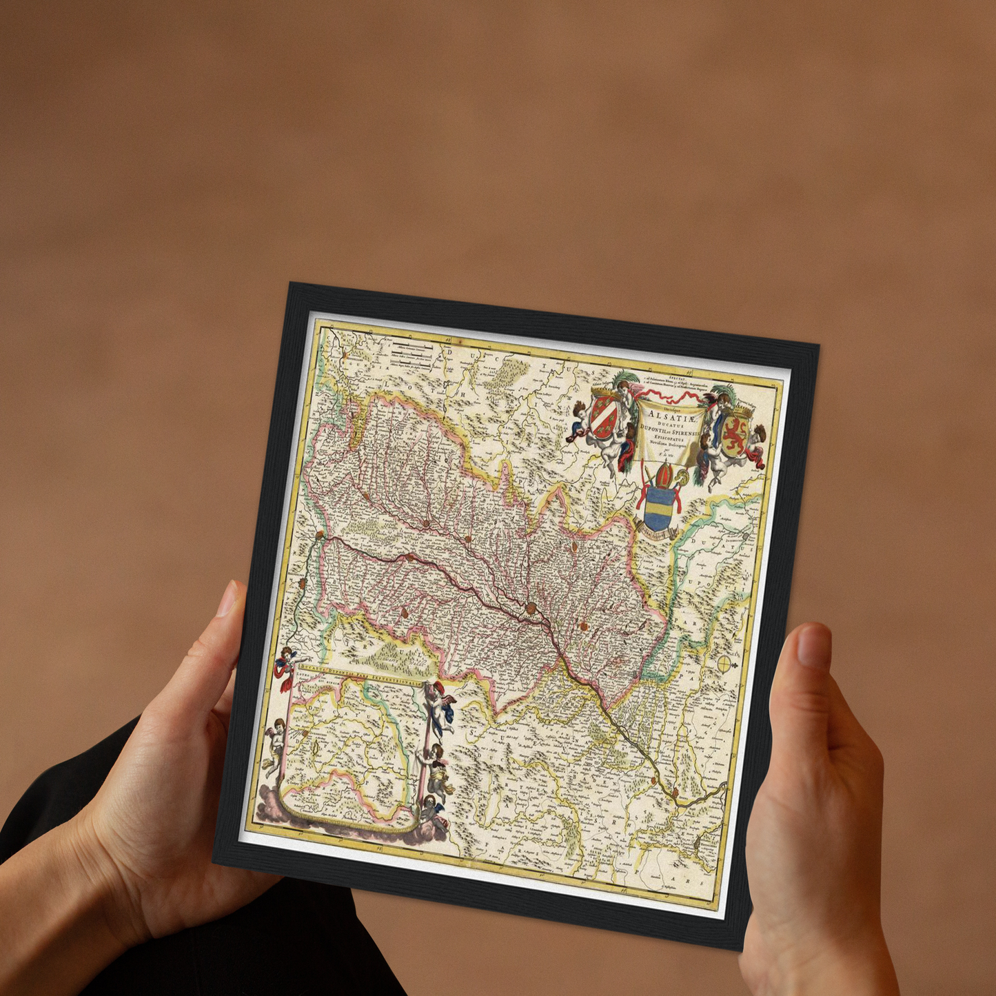 Historische Landkarte Elsass um 1647