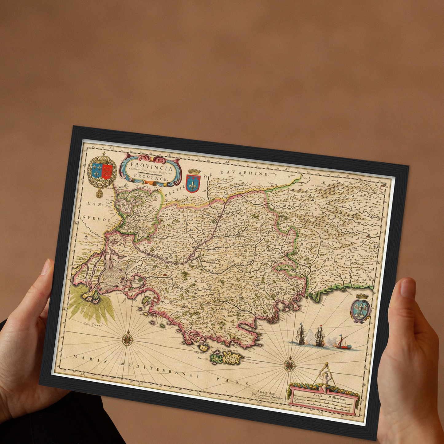 Historische Landkarte Provence um 1635