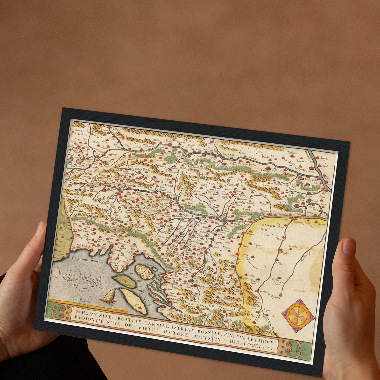 Historische Landkarte Kroatien um 1609
