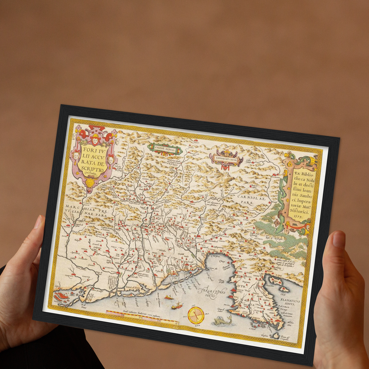Historische Landkarte Venetien um 1609