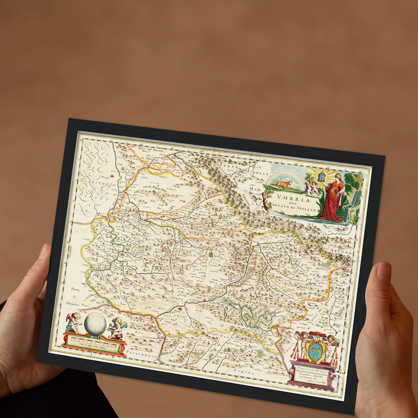 Historische Landkarte Umbrien um 1662