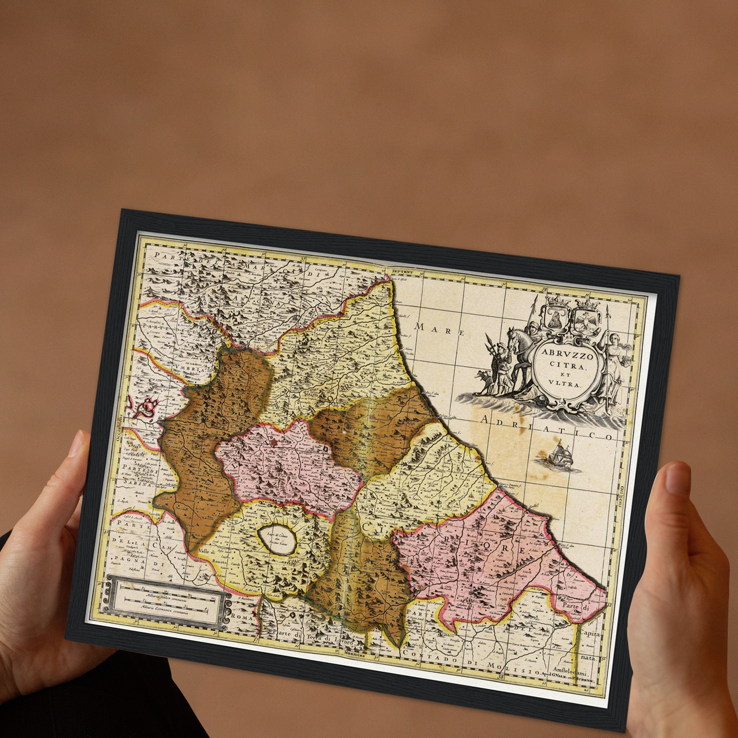 Historische Landkarte Abruzzen um 1700