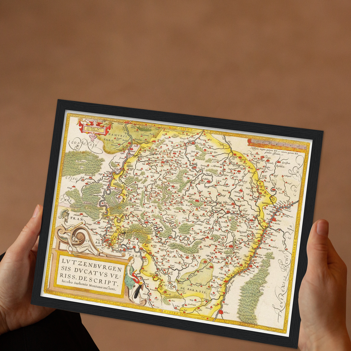 Historische Landkarte Luxemburg um 1609