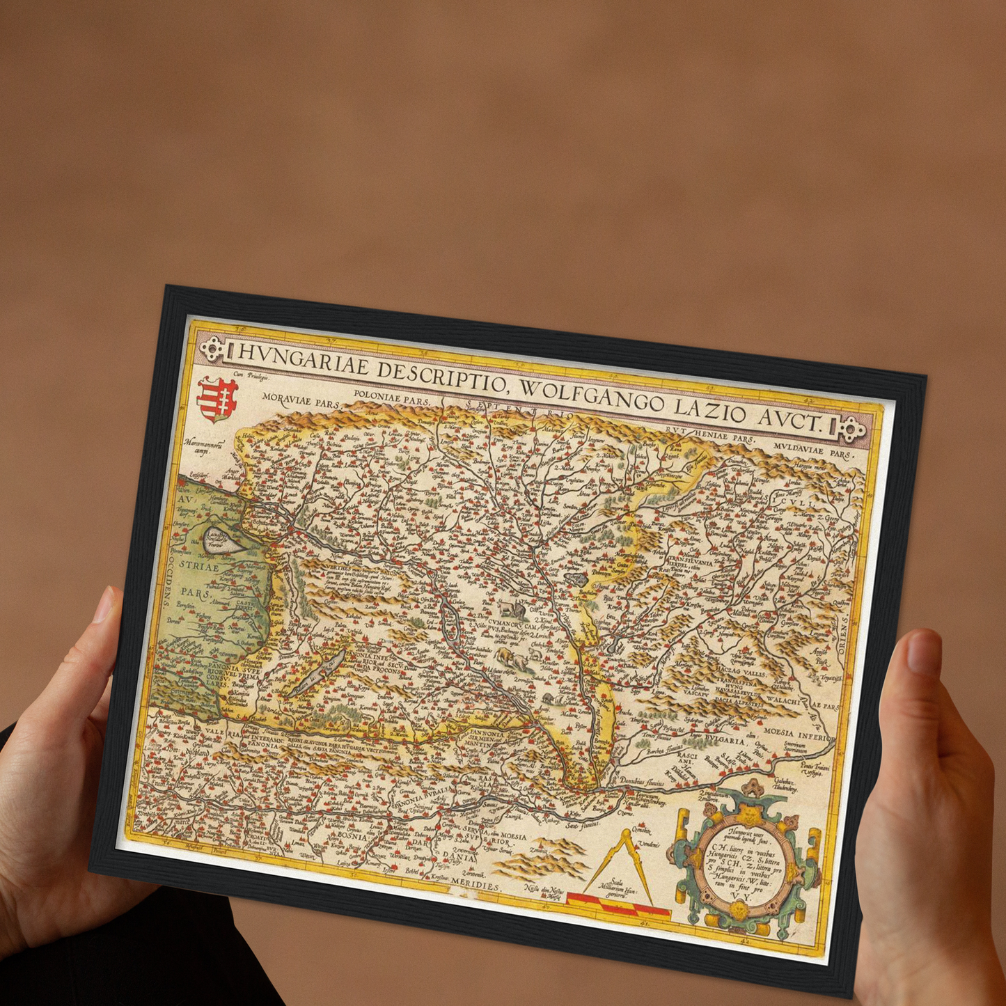 Historische Landkarte Ungarn um 1609