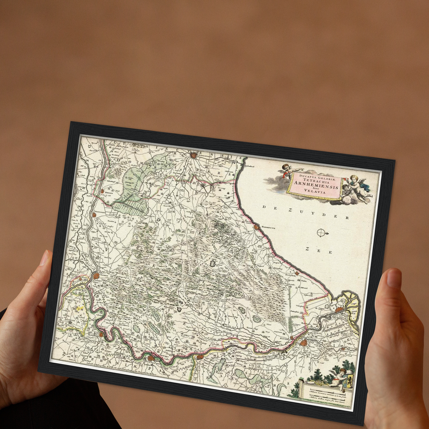 Historische Landkarte Provinz Gelderland um 1680