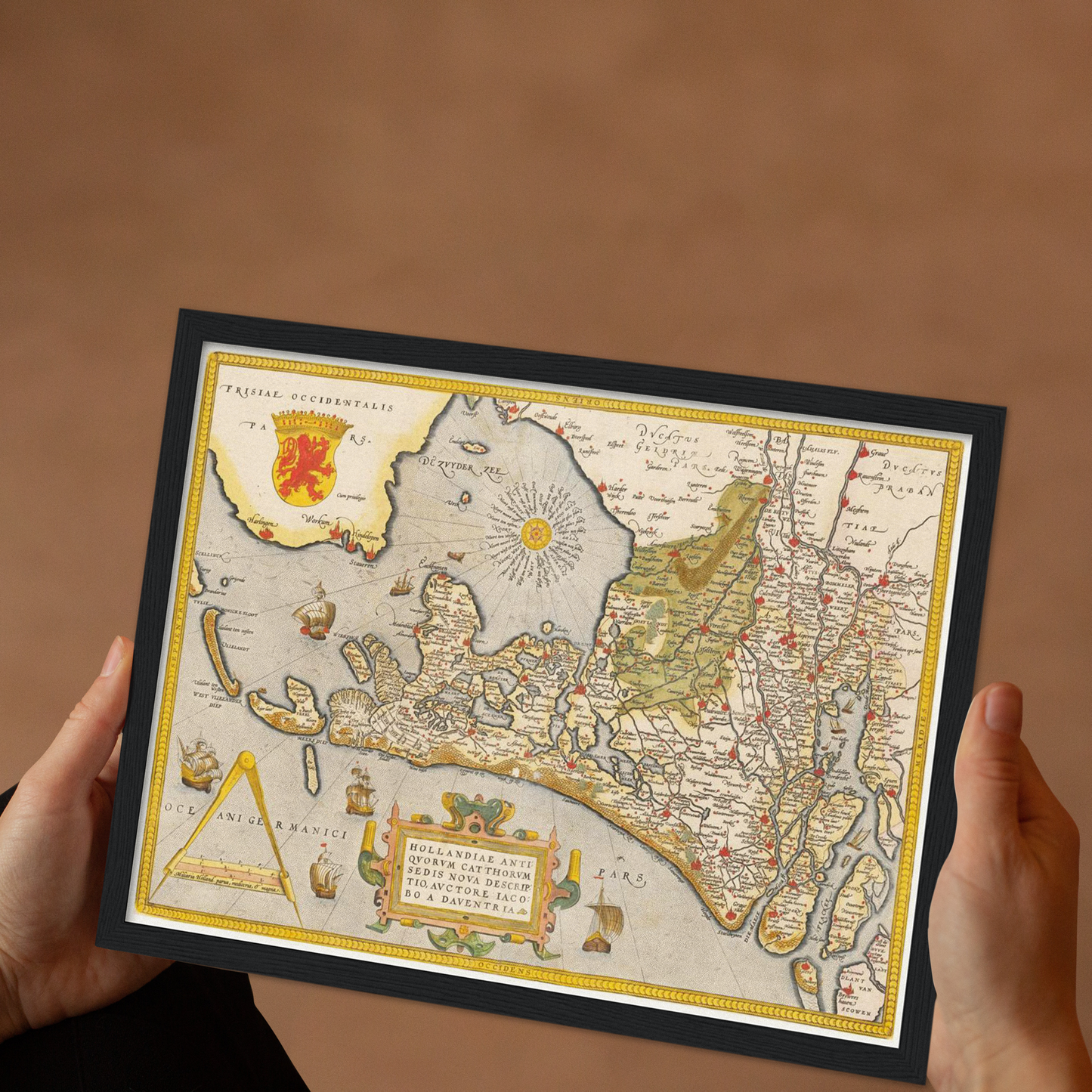 Historische Landkarte Provinz Holland um 1609