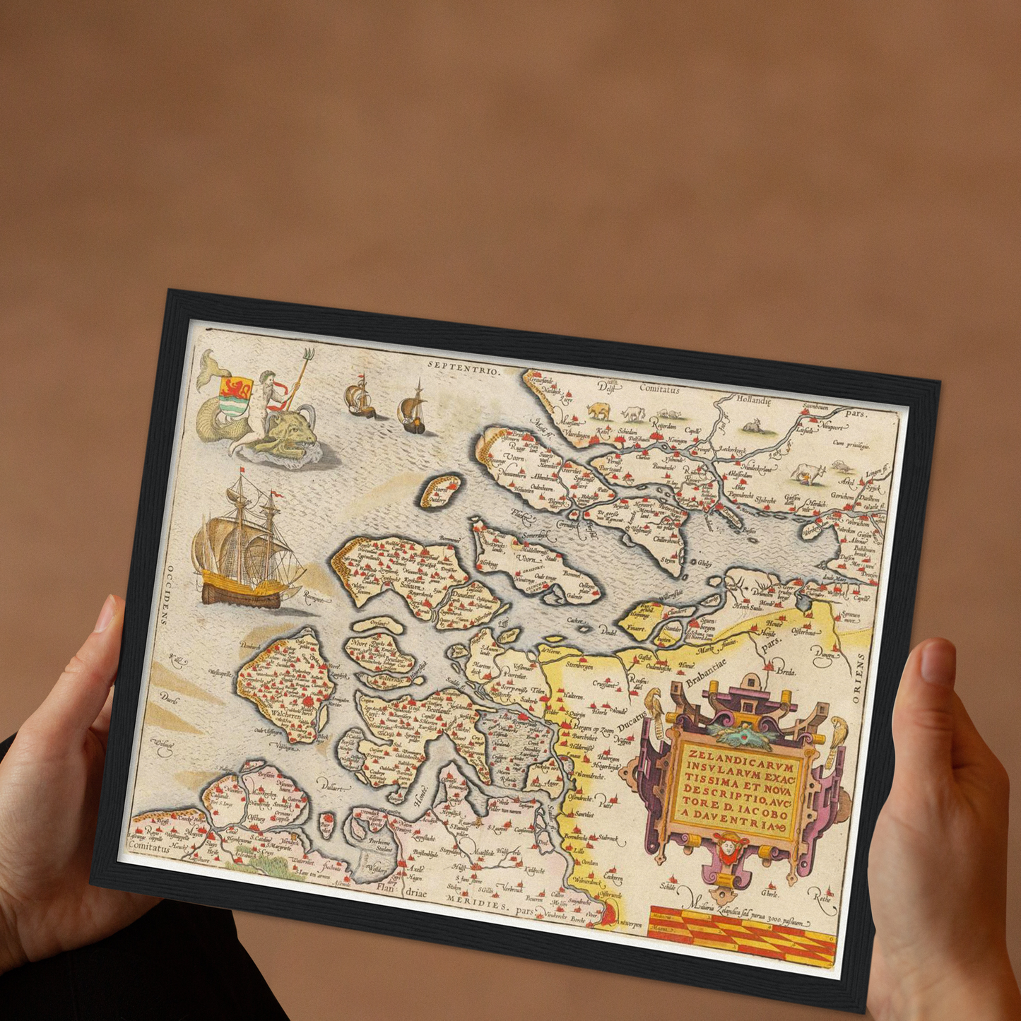 Historische Landkarte Provinz Zeeland um 1609