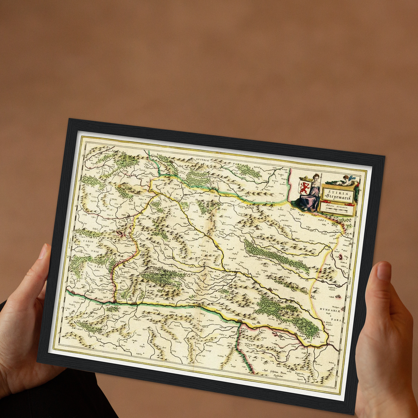 Historische Landkarte Steiermark um 1647