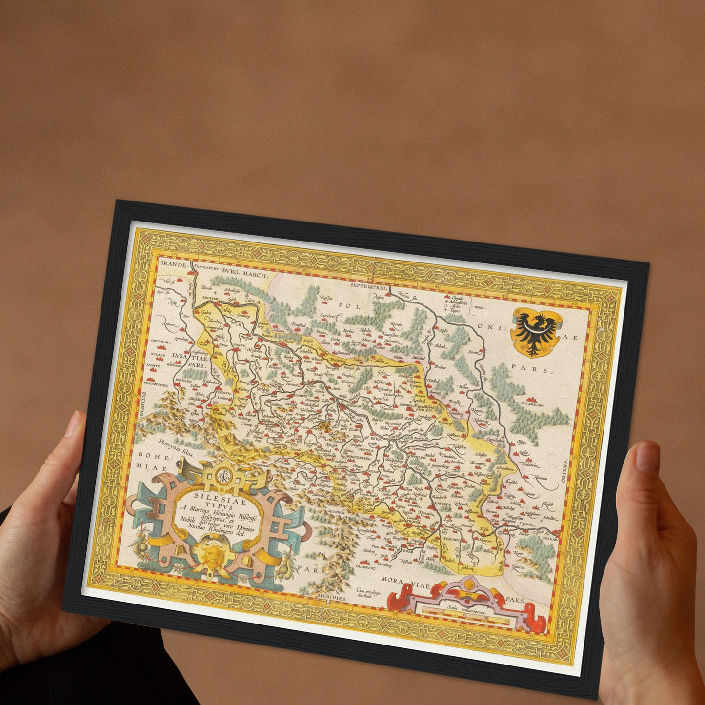 Historische Landkarte Schlesien um 1609