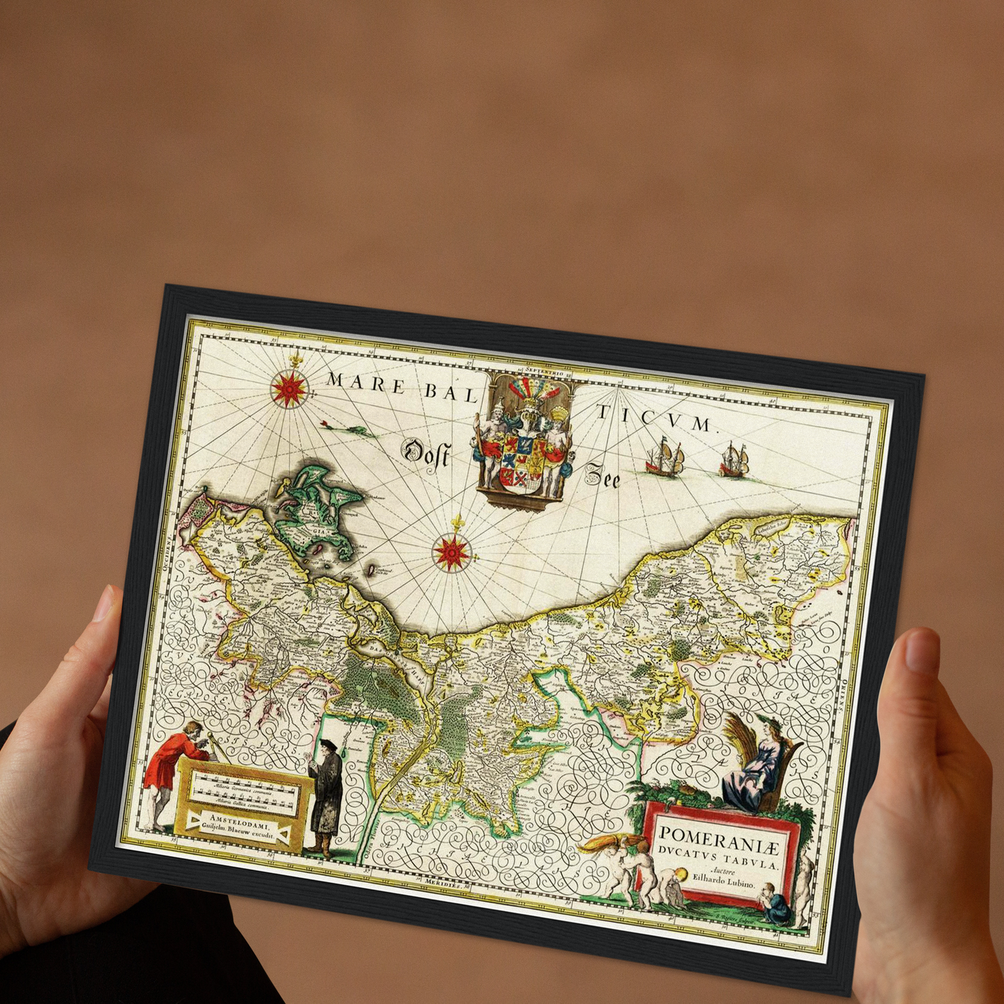 Historische Landkarte Pommern um 1647