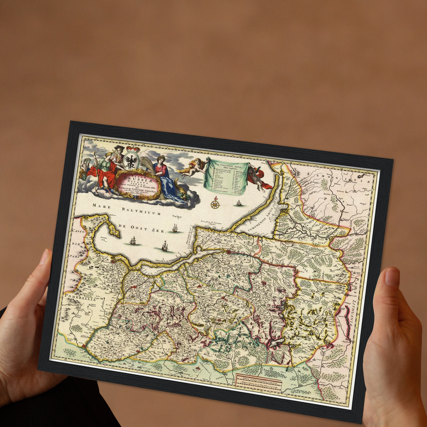 Historische Landkarte Preußen um 1680