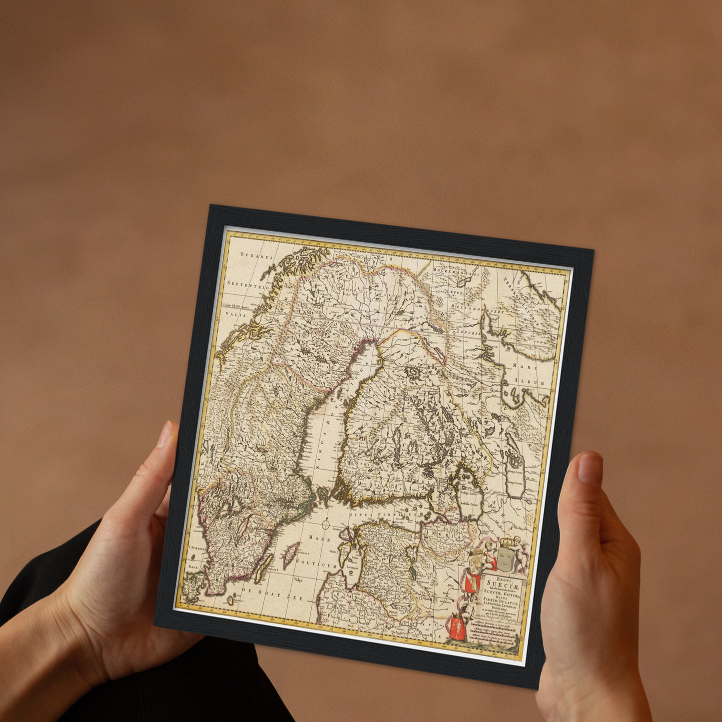 Historische Landkarte Schweden um 1698