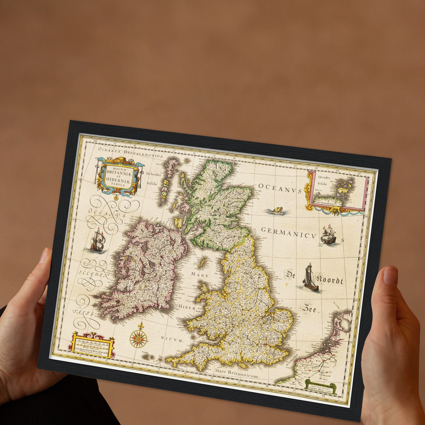 Historische Landkarte Vereinigtes Königreich um 1635