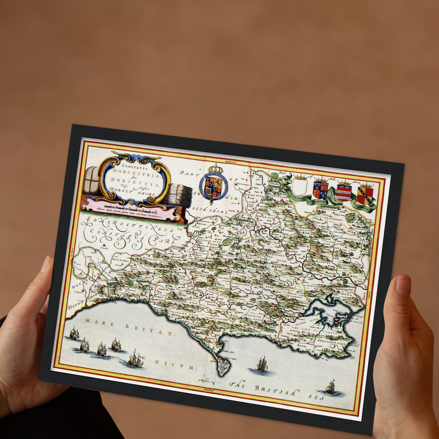 Historische Landkarte Dorset um 1646